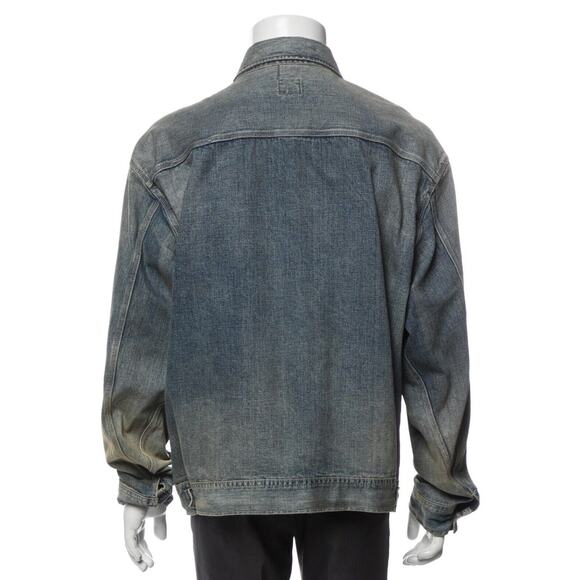 RRL‎ Double RL Ralph Lauren Type II MALVERNE Trucker Jacket Size 2XL Blue Long R - Picture 3 of 8